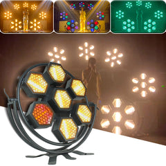 7-Halo Hexa LED Pixel Light | 700W COB + 50W RGB Matrix