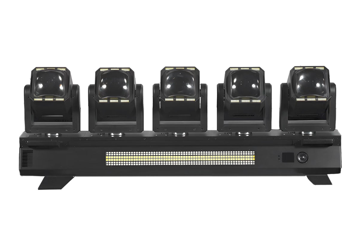 5-head infinite rotating beam light