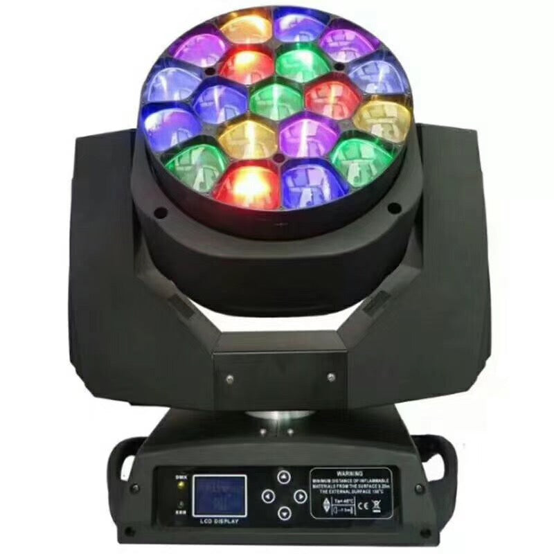 19x10W RGBW Zoom Moving Head | Auto-Focus Beam Wash