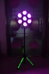 MINI Retro 7-LED Stage Light | Dual-Matrix RGB Wash